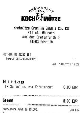 mcspar Hffner Kochmtze Restaurant